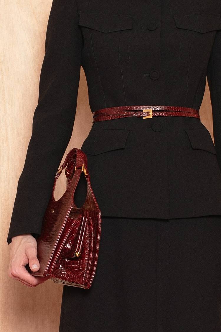 Sly 010 Maria Bag aus Leder mit Kroko-Prägung Schlussverkauf