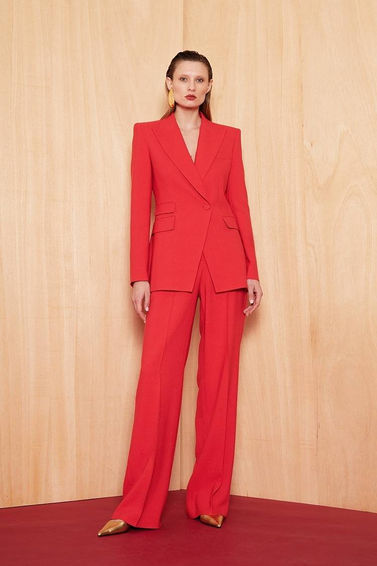 Sly 010 Hochgeschnittene Hose aus Crêpe-Envers-Satin Blitzverkäufe