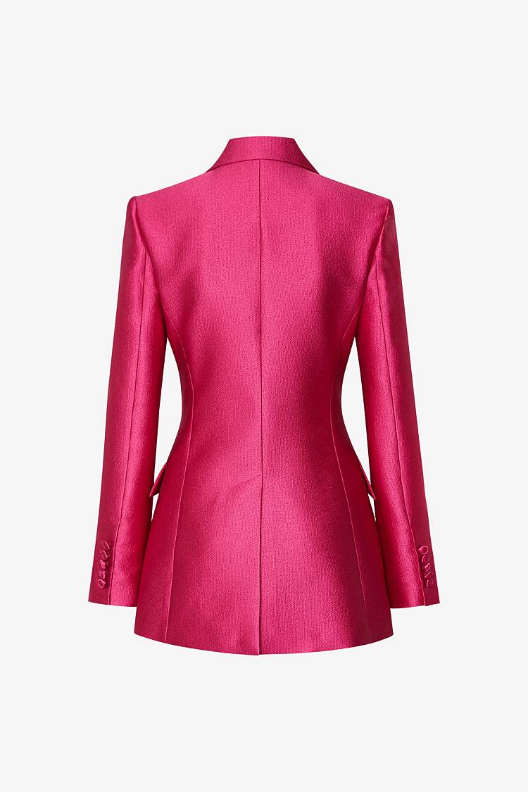 Sly 010 Asymmetrischer taillierter Blazer aus Taft Schlussverkauf
