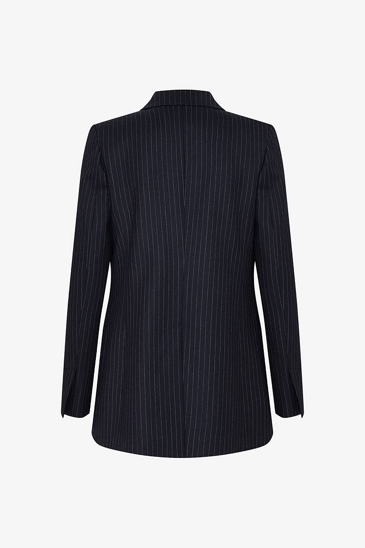 Sly 010 Knopfloser Nadelstreifen-Blazer aus Wolle Meist gekauft