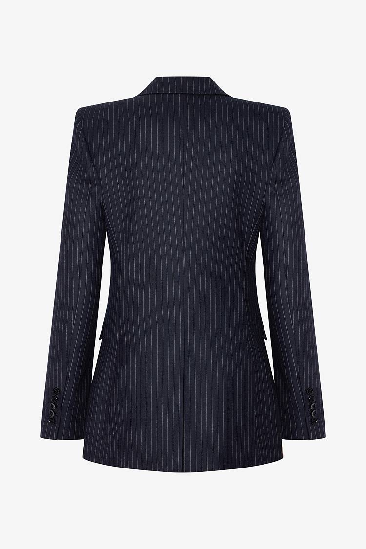 Sly 010 Taillierter Einknopf-Nadelstreifen-Blazer aus Wolle Outlet