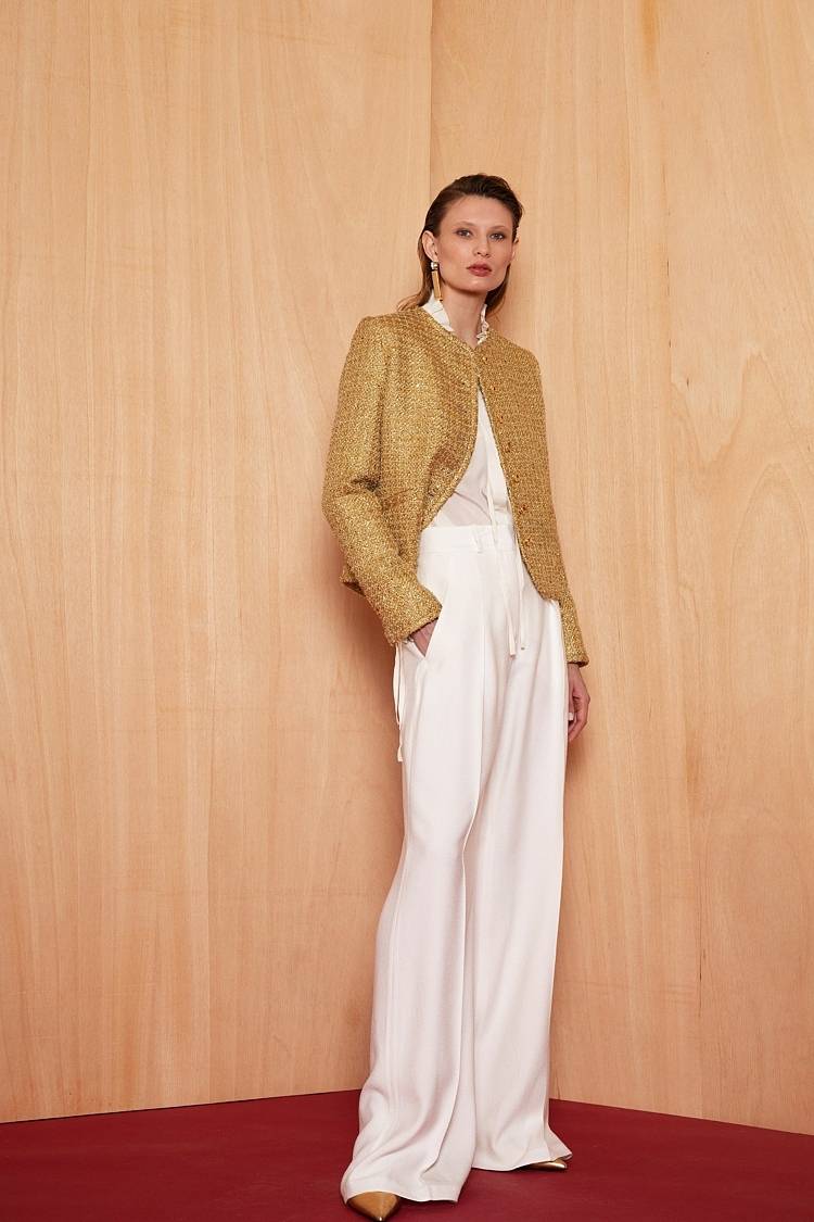 Sly 010 Kurze Jacke aus funkelndem Tweed Blitzverkäufe