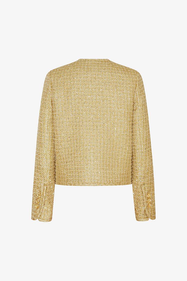 Sly 010 Kurze Jacke aus funkelndem Tweed Blitzverkäufe