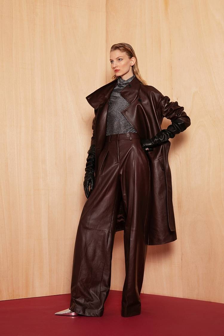 Sly 010 Elegante Marlene-Hose aus weichem Nappa-Leder Hotsell
