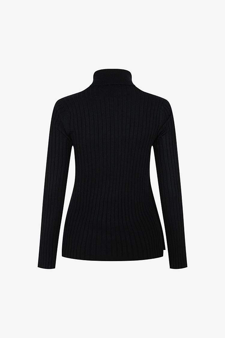 Sly 010 Rollkragenpullover mit Zierknöpfen Blitzverkäufe