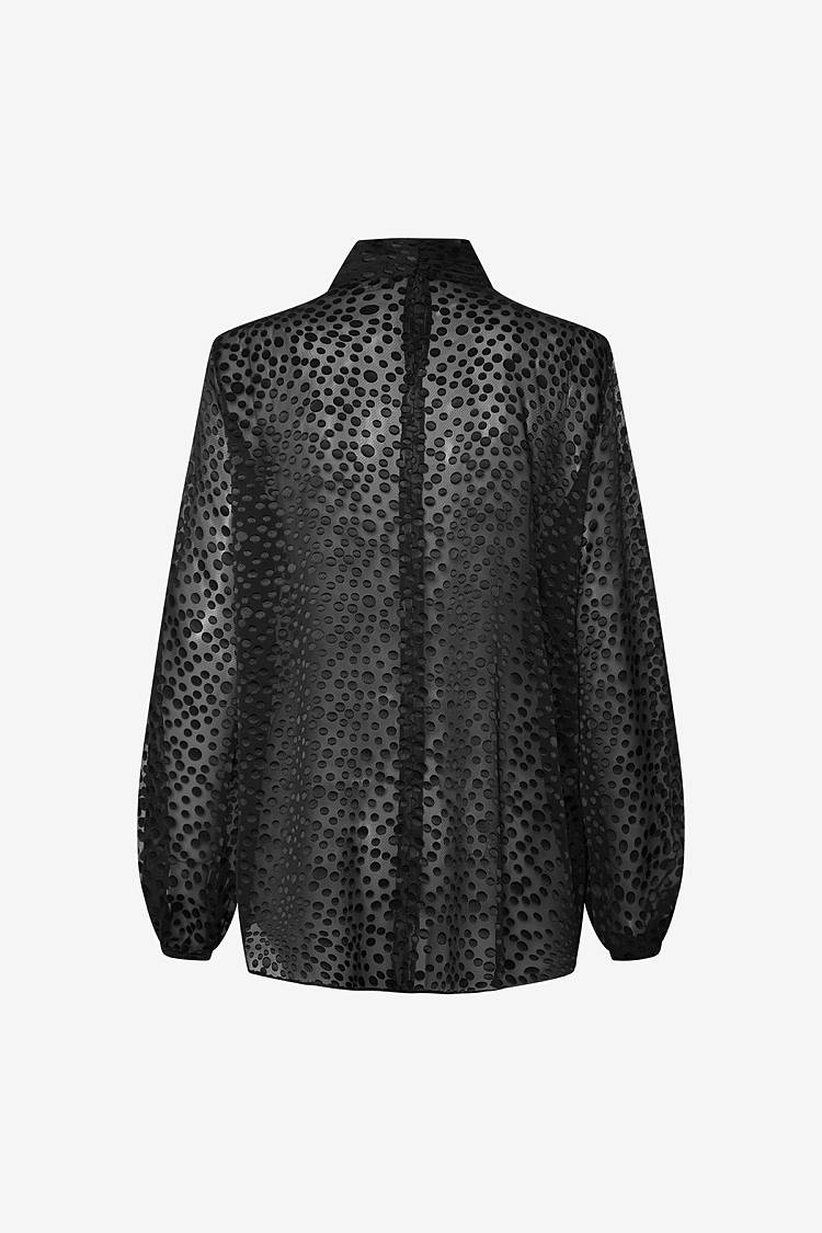 Sly 010 Polka Dot Bluse mit drapiertem Stehkragen Angebote