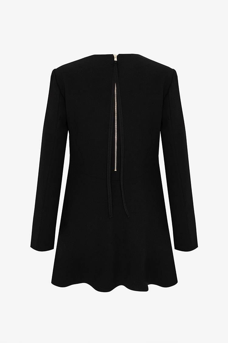 Sly 010 Minimalistisches langärmliges Top aus Crêpe Online