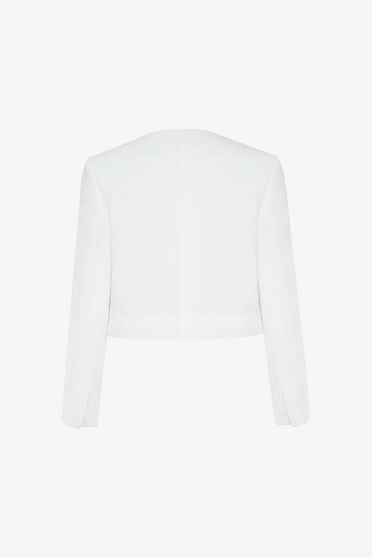Sly 010 Kurze Jacke aus Crêpe-Envers-Satin Fabrikverkauf