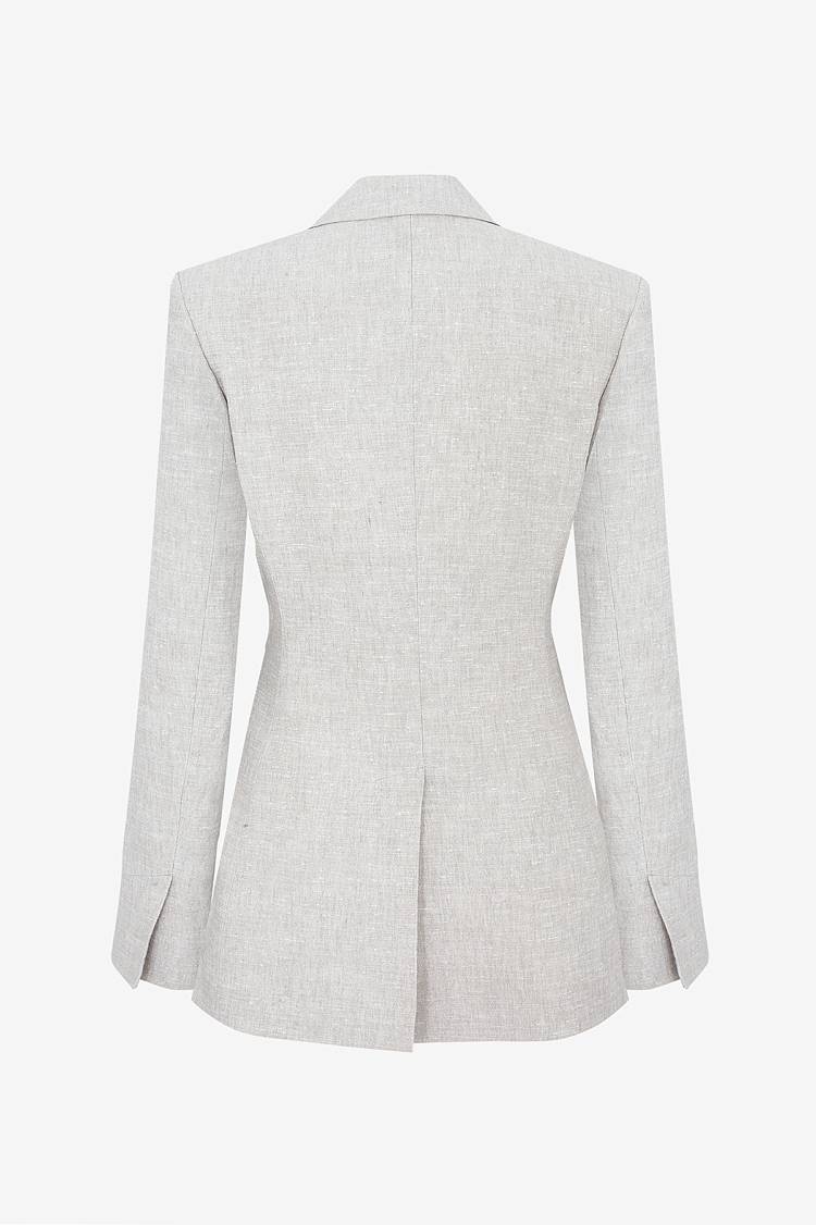 Sly 010 Blazer mit Volant aus Leinengemisch Blitzverkäufe