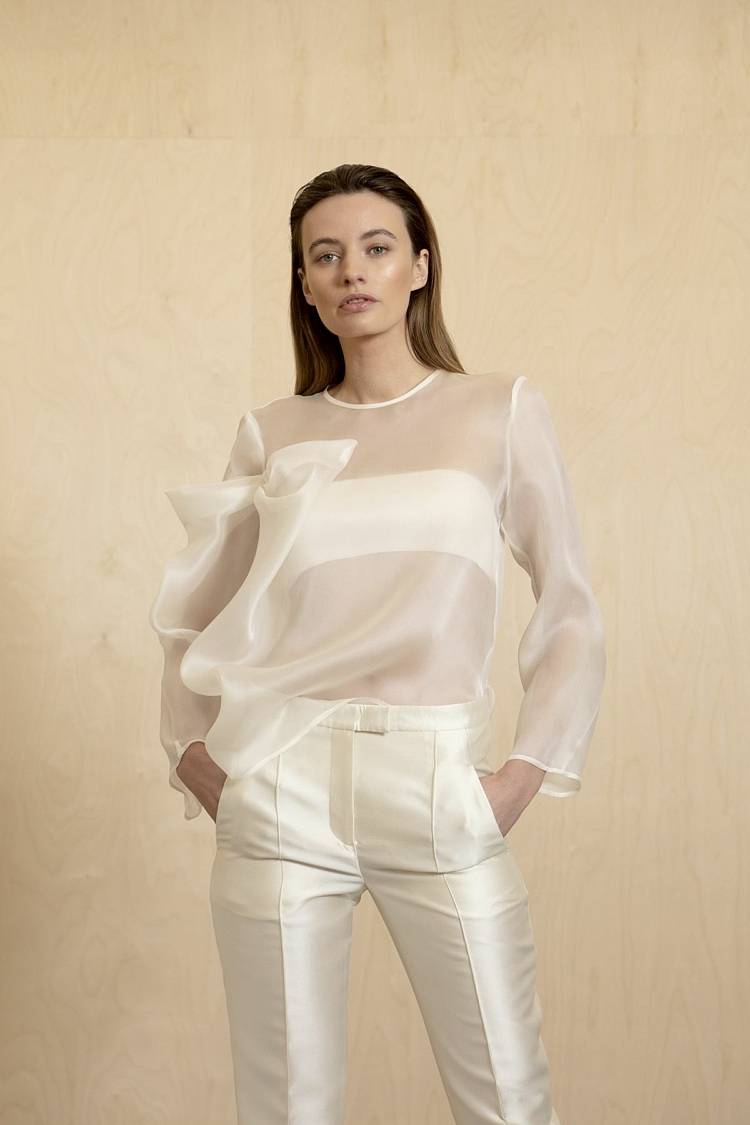 Sly 010 Top mit drapierter Schleife Riesige Rabatte