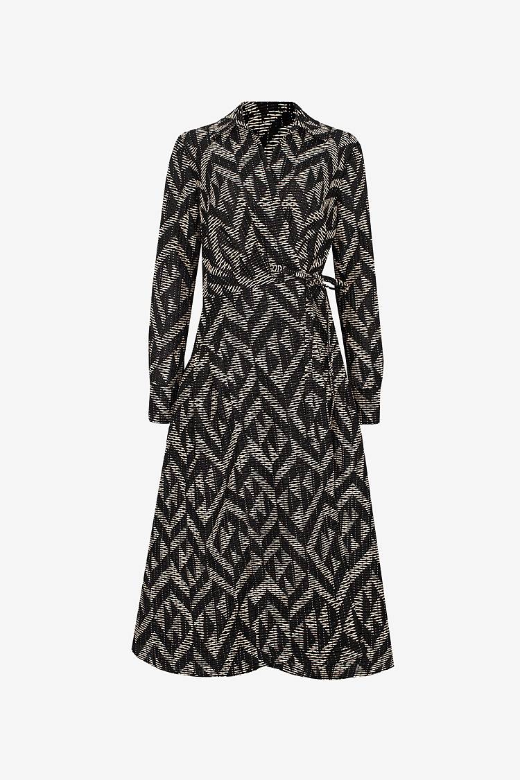 Sly 010 Midi-Wickelkleid mit grafischem Muster