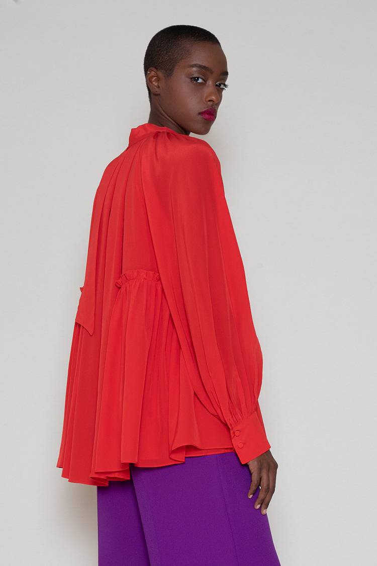 Sly 010 Seidenbluse mit Schluppe Hotsell