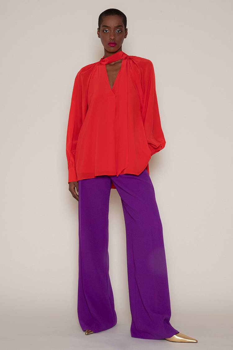 Sly 010 Seidenbluse mit Schluppe Hotsell