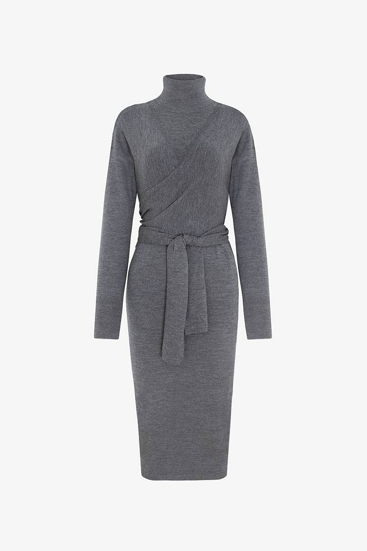 Sly 010 **Strickkleid mit Bindegürtel** im Angebot