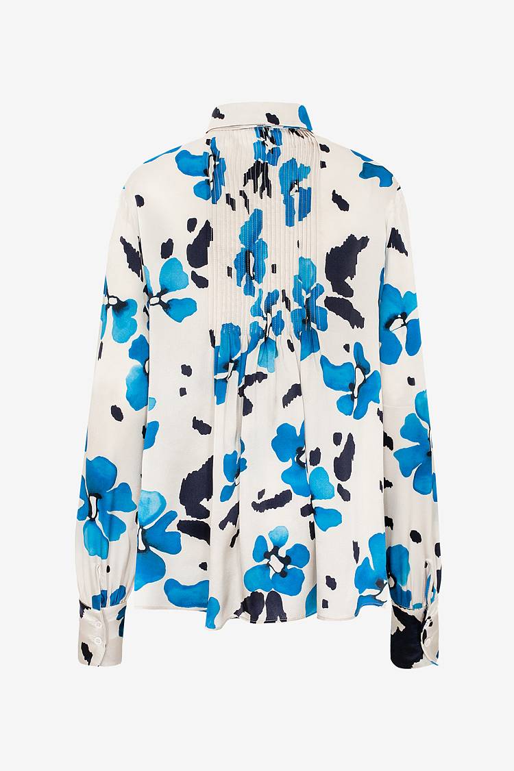 Sly 010 Seidenbluse mit floralem Print im Angebot