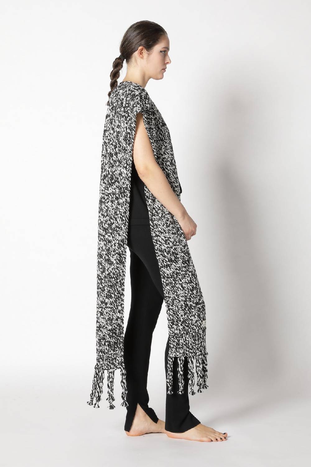 Sminfinity stretchy shell top + milano slim cut pants + contrast mouliné scarf Outlet