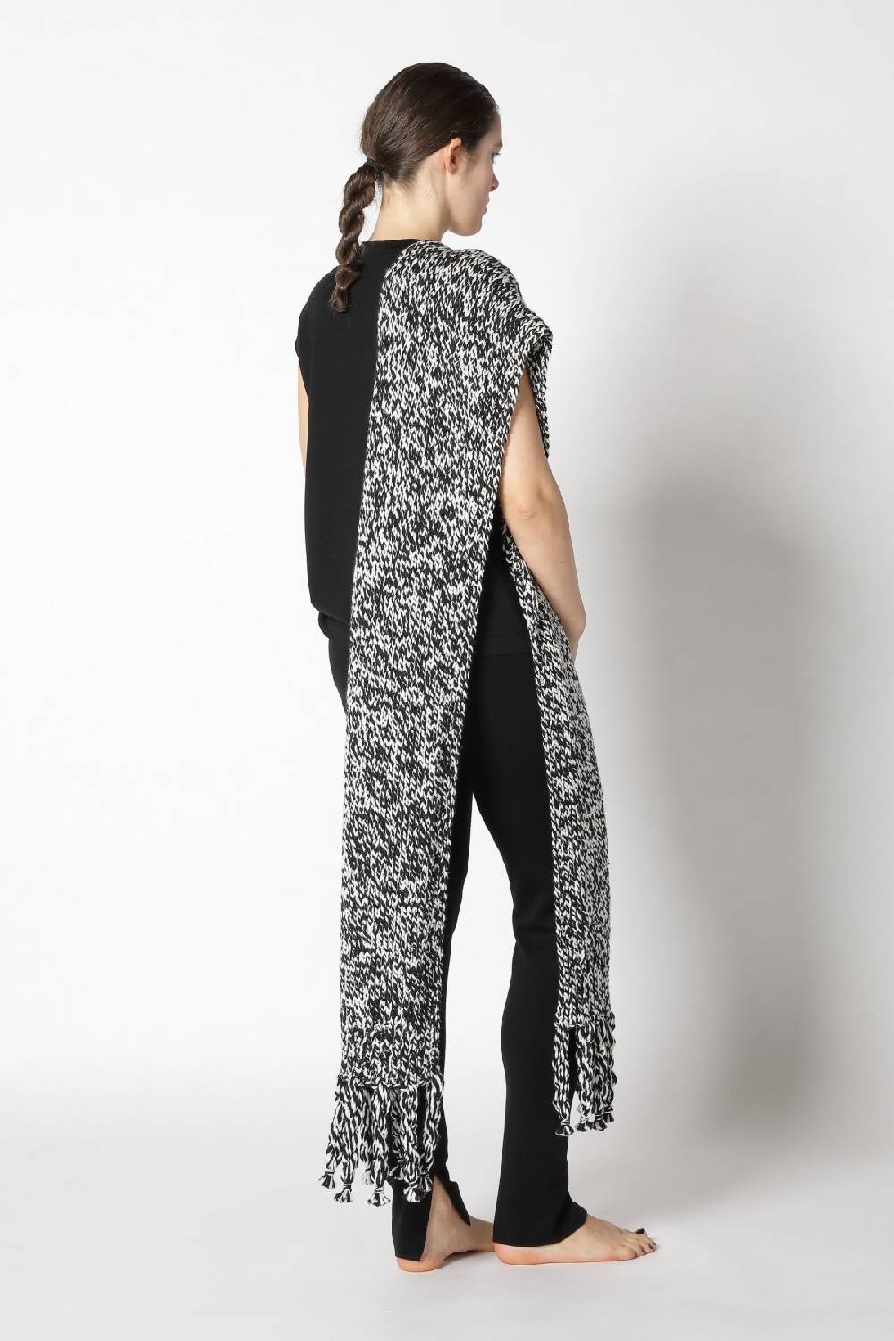 Sminfinity stretchy shell top + milano slim cut pants + contrast mouliné scarf Outlet
