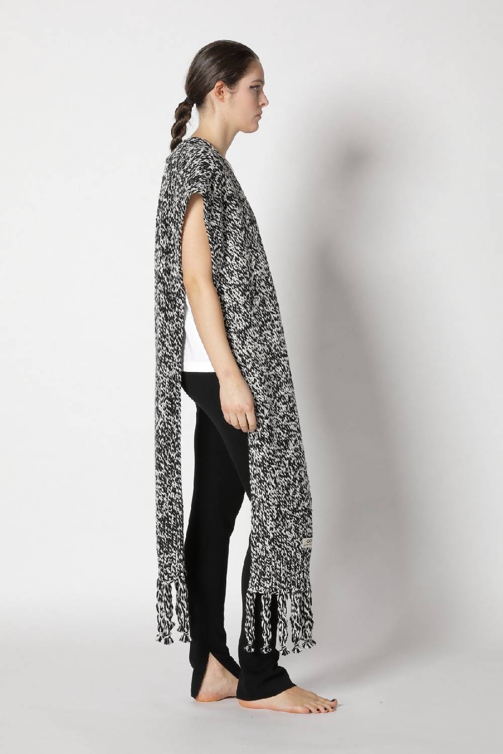 Sminfinity stretchy shell top + milano slim cut pants + contrast mouliné scarf Auslauf