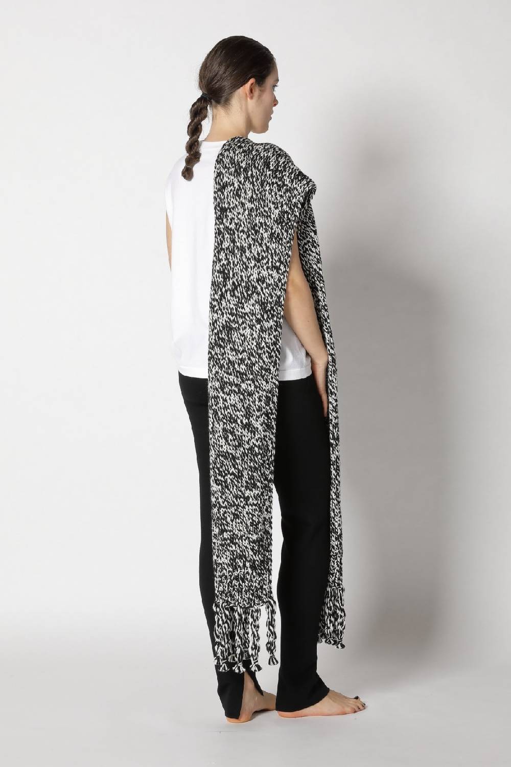 Sminfinity stretchy shell top + milano slim cut pants + contrast mouliné scarf Auslauf