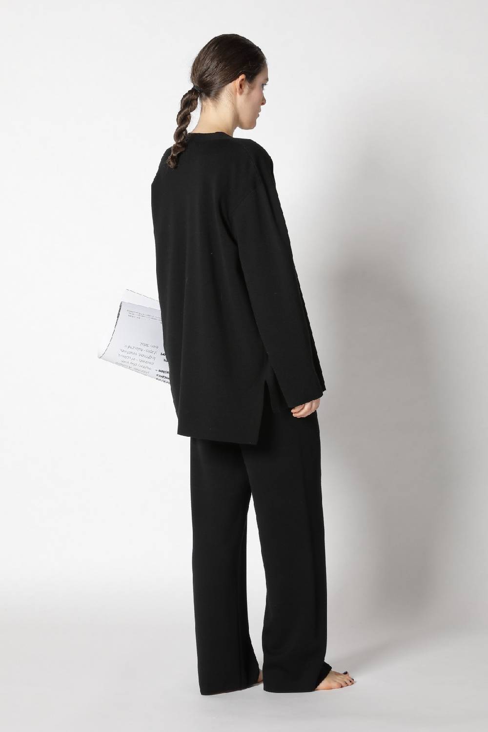 Sminfinity milano one button jacket + flowing cape jumper + milano palazzo pants Schlussverkauf