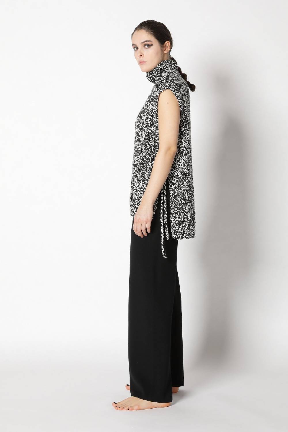 Sminfinity contrast mouliné turtle flap + contrast mouliné scarf + milano palazzo pants Günstiger Verkauf