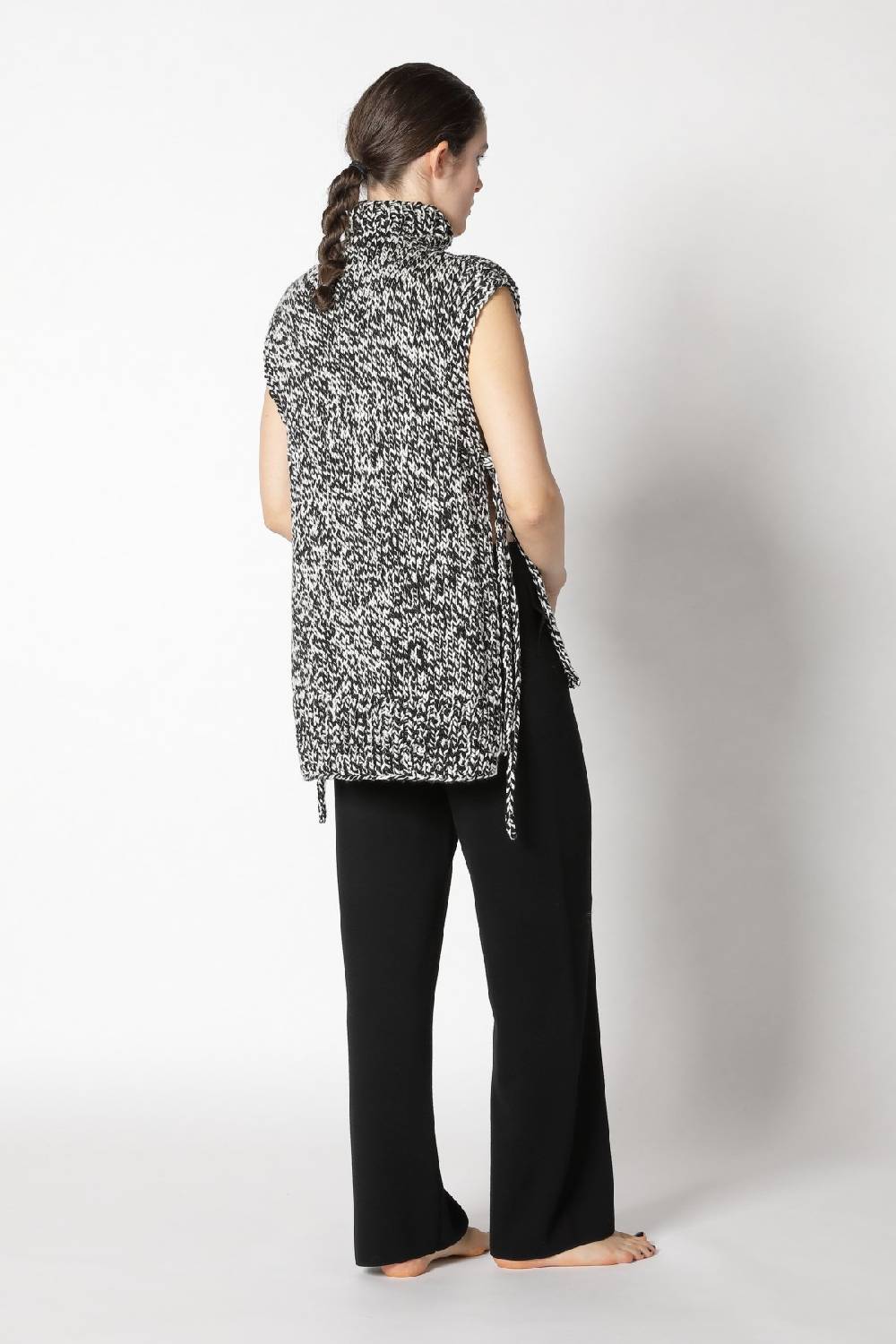 Sminfinity contrast mouliné turtle flap + contrast mouliné scarf + milano palazzo pants Günstiger Verkauf