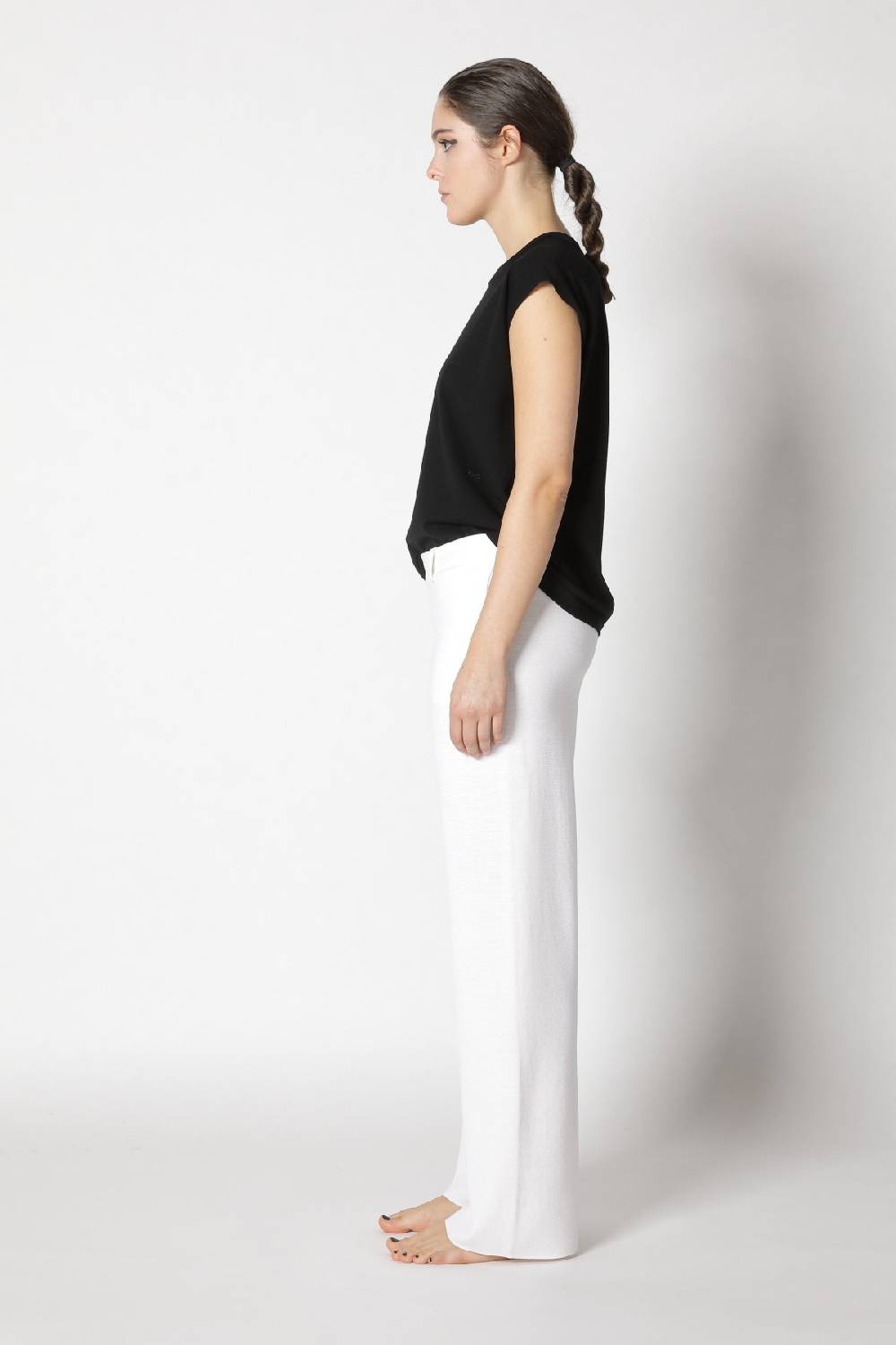 Sminfinity stretchy shell top + contrast mouliné scarf + milano palazzo pants Angebote