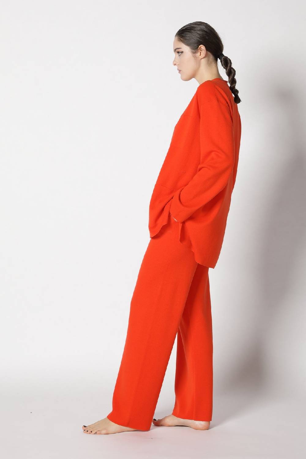 Sminfinity milano one button jacket + flowing cape jumper+ milano palazzo pants Meist gekauft