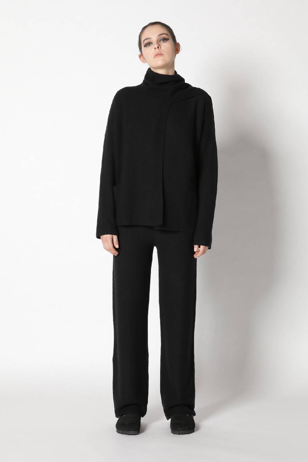 Sminfinity garter scarf jacket + garter palazzo pants