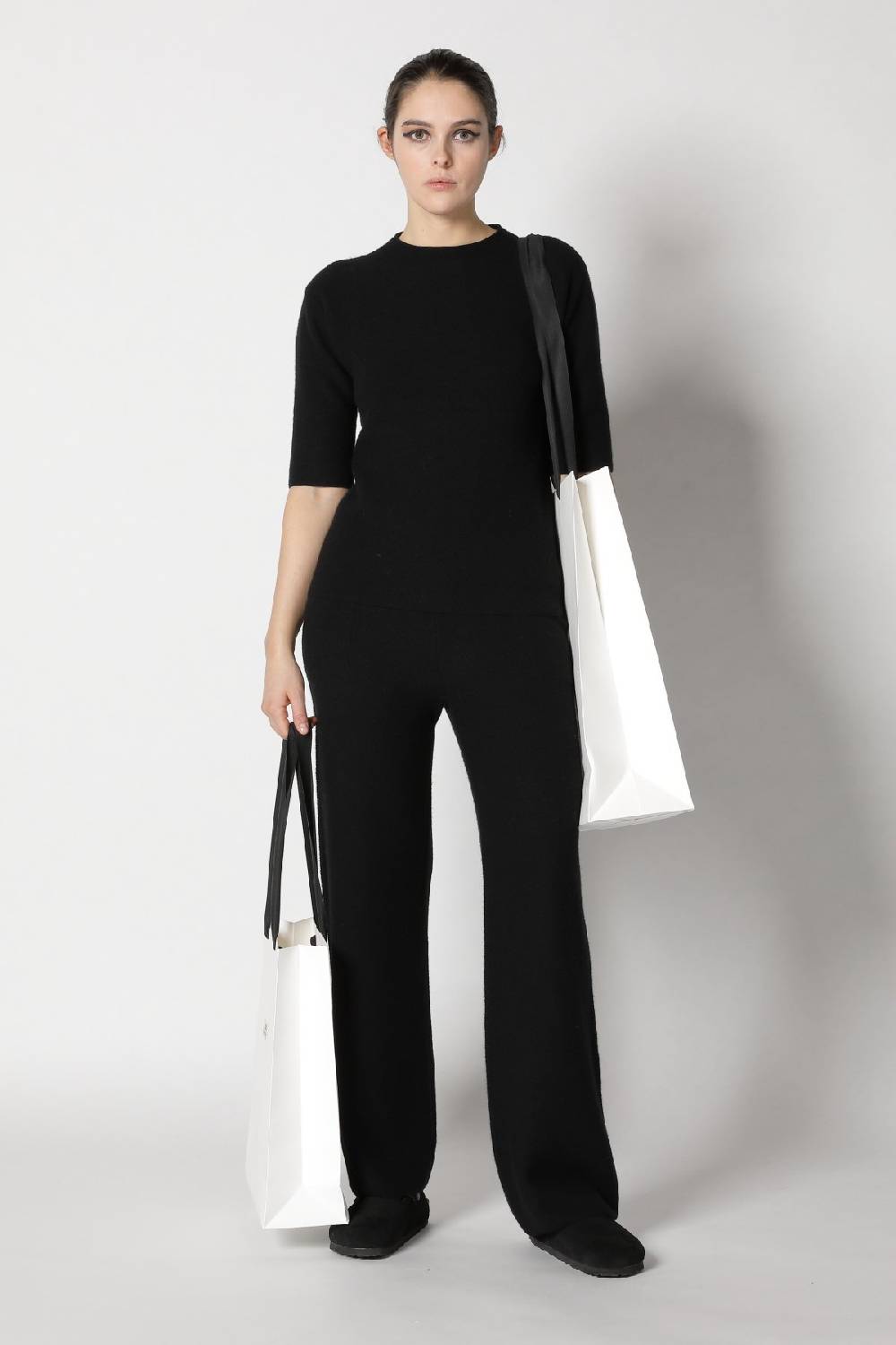 Sminfinity garter T jumper+ garter palazzo pants
