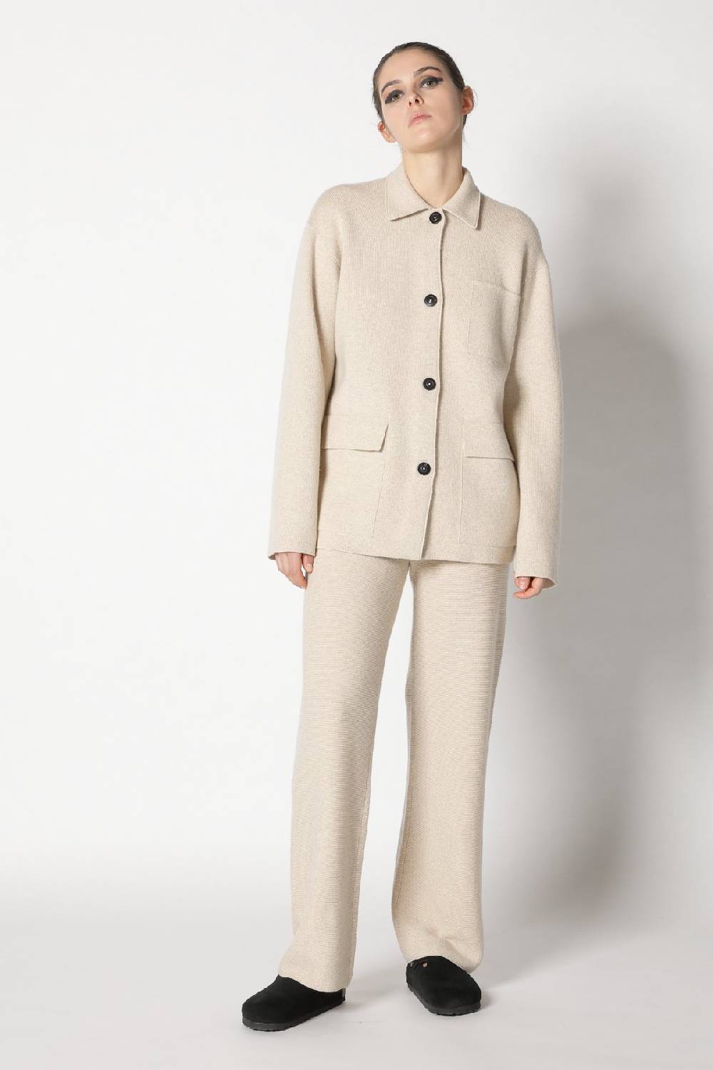 Sminfinity doubleface shirtjacket + garter palazzo pants + garter triangle im Angebot