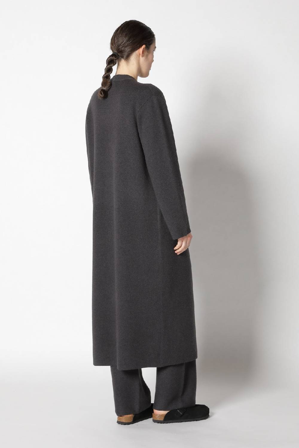 Sminfinity doubleface maxi coat + garter T jumper + garter palazzo pants Outlet