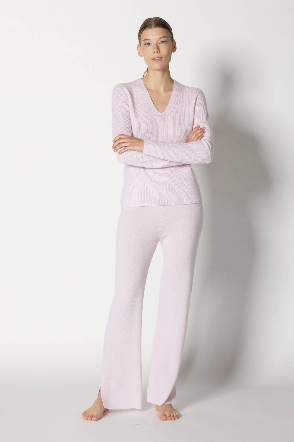 Sminfinity pure fitted V neck + pure slitted pants Verkauf