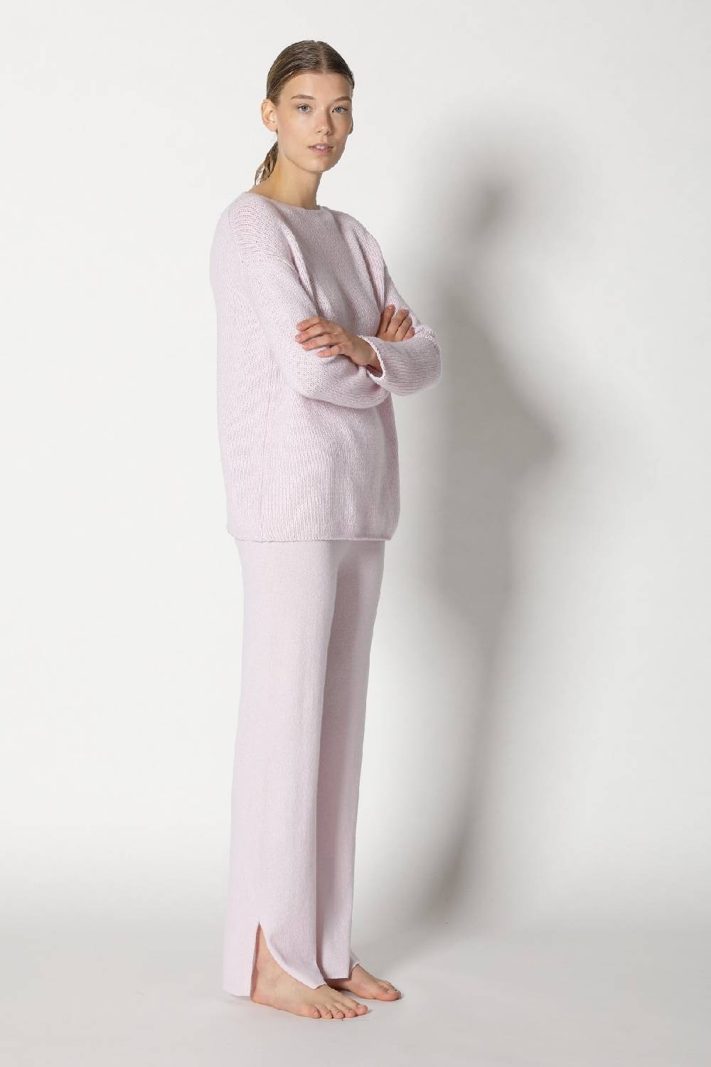 Sminfinity pure multi-ply jumper + pure slitted pants Super Rabatt
