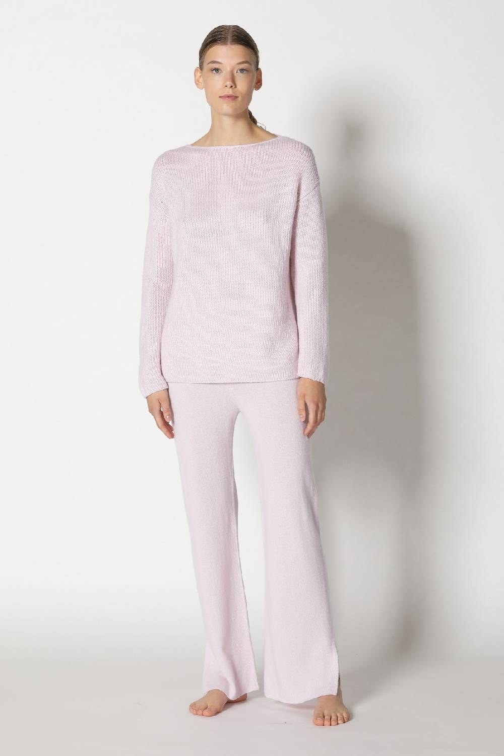 Sminfinity pure multi-ply jumper + pure slitted pants Super Rabatt