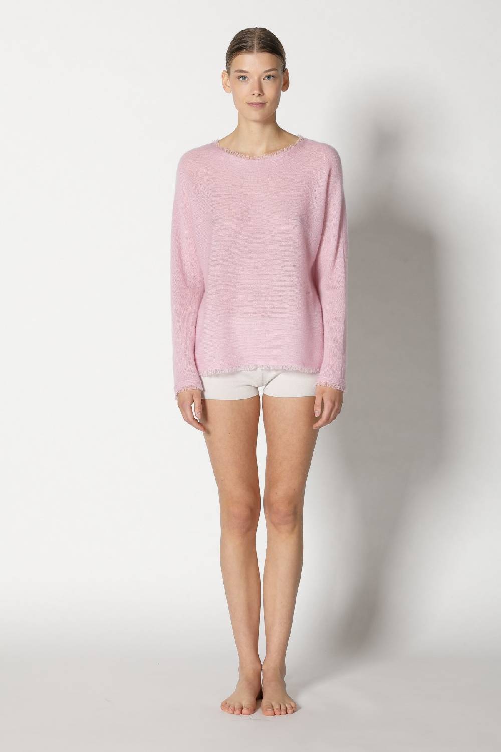 Sminfinity fluffy fringe boatneck