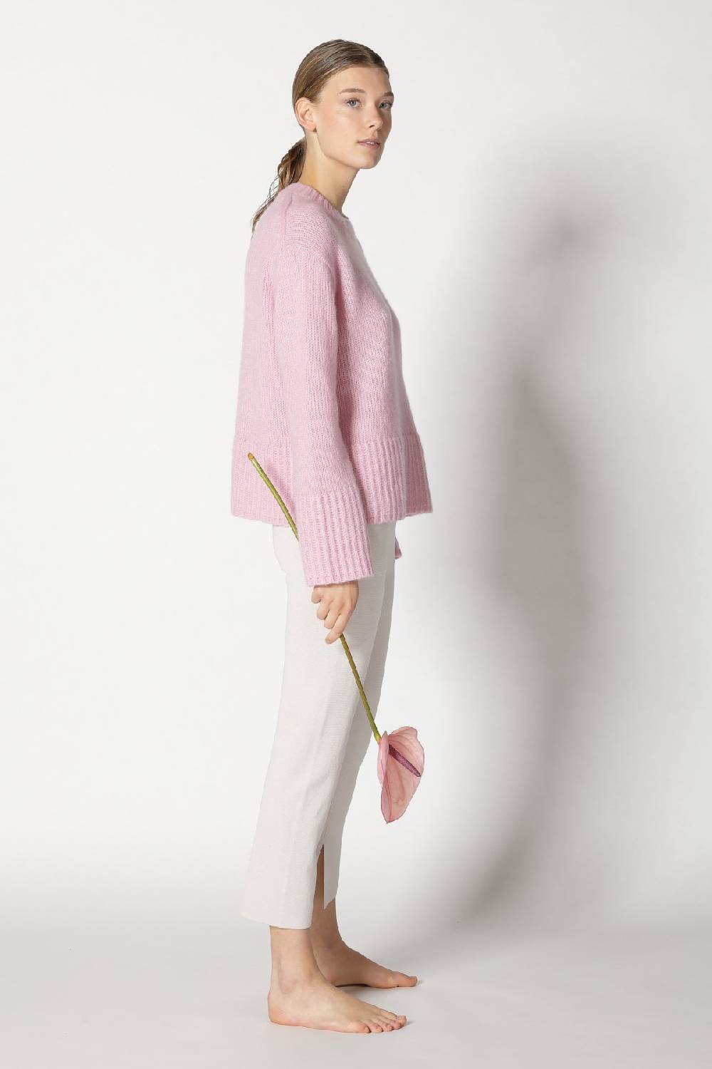 Sminfinity fluffy crew jumper + silky cropped pants Blitzverkäufe