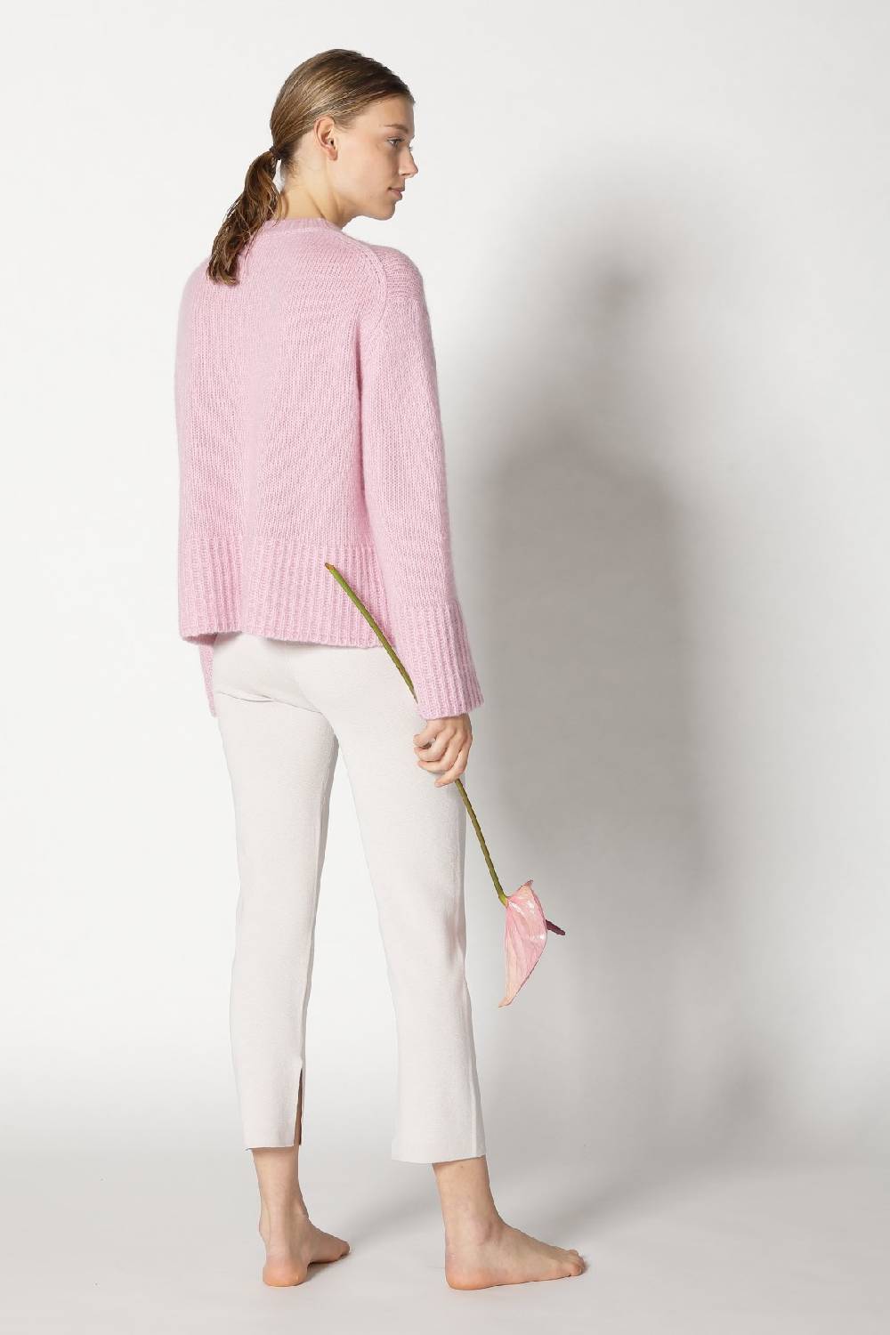 Sminfinity fluffy crew jumper + silky cropped pants Blitzverkäufe