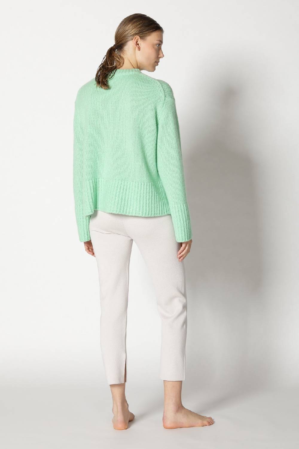 Sminfinity fluffy crew jumper + silky cropped pants Hotsell