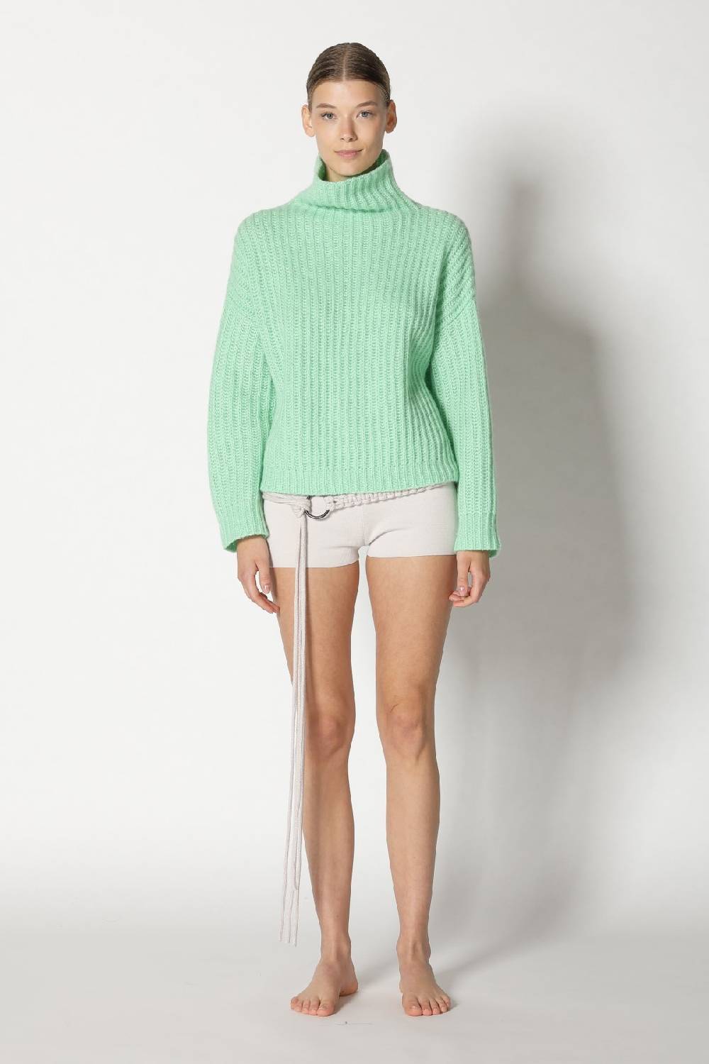 Sminfinity fluffy rib turtle + hang loose ring belt