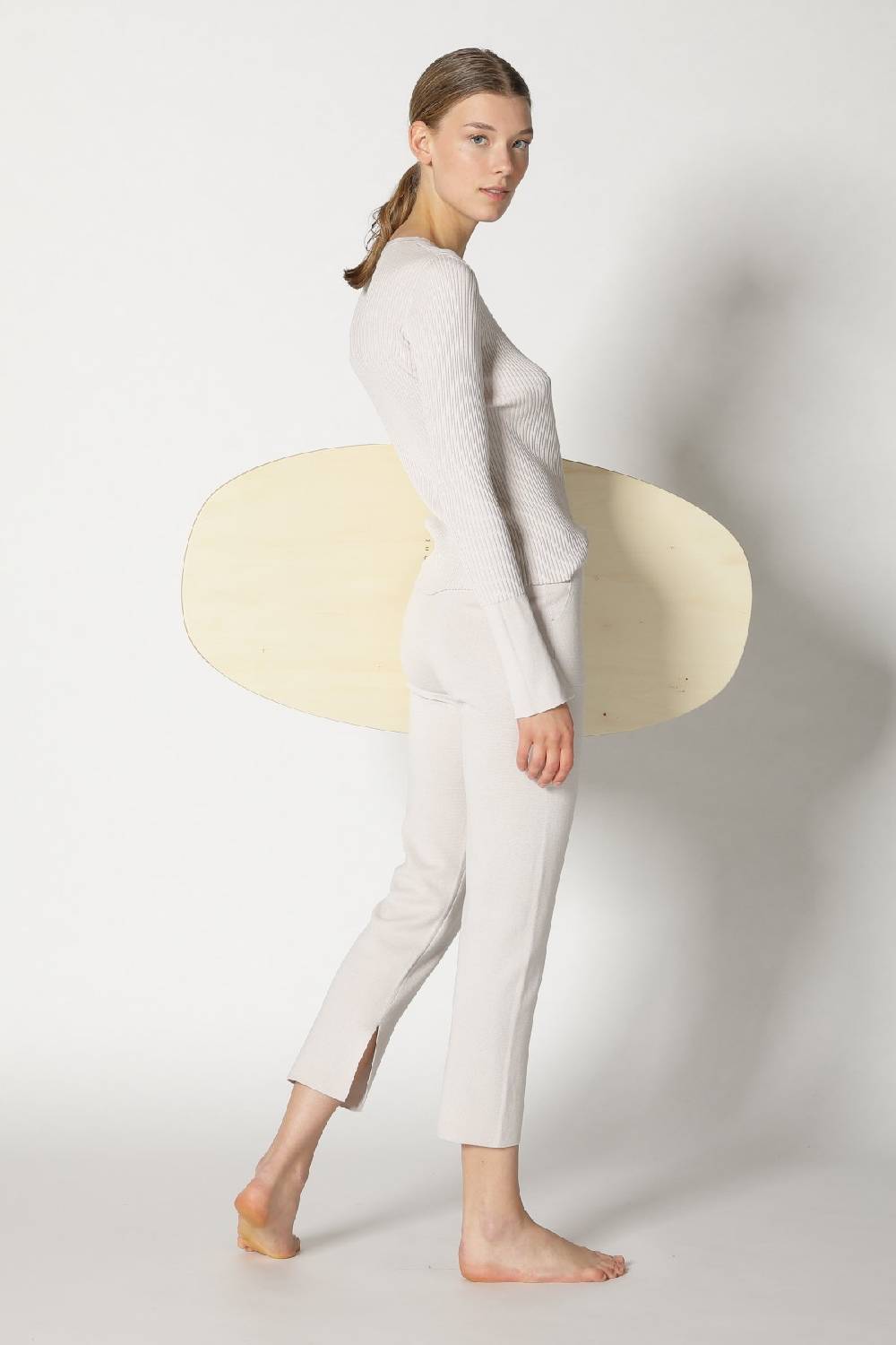 Sminfinity silky rib crew jumper + silky cropped pants Fabrikverkauf