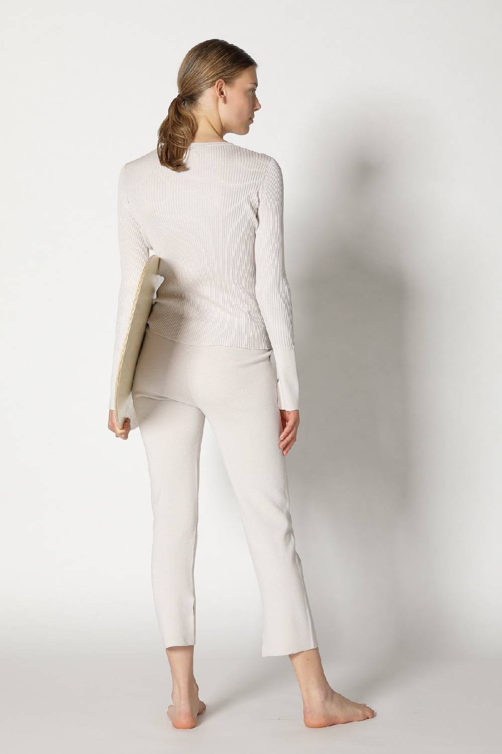 Sminfinity silky rib crew jumper + silky cropped pants Fabrikverkauf