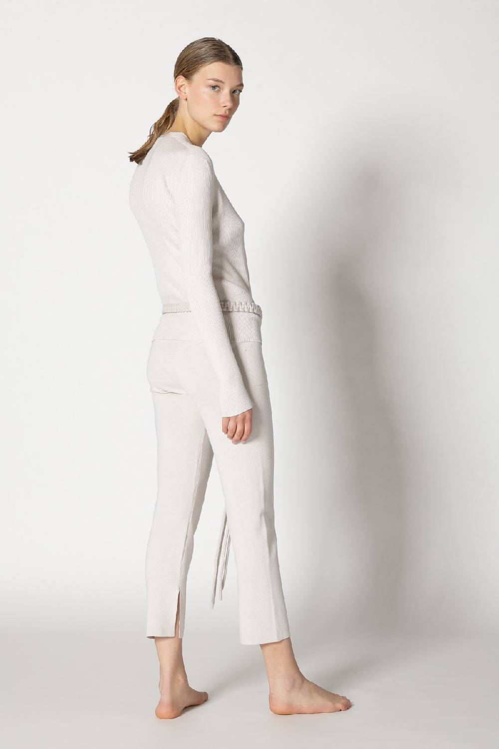 Sminfinity silky rib cardy + silky rib vest + silky cropped pants + hang loose ring belt Meist gekauft
