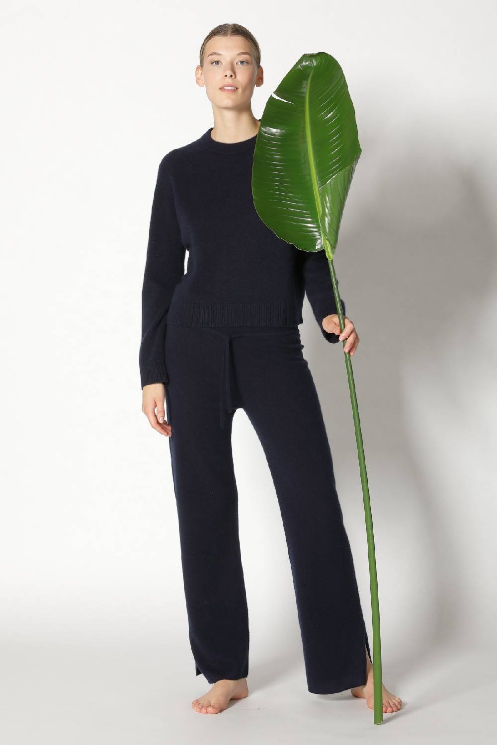 Sminfinity pure 2 ply crew jumper + pure slitted pants Online