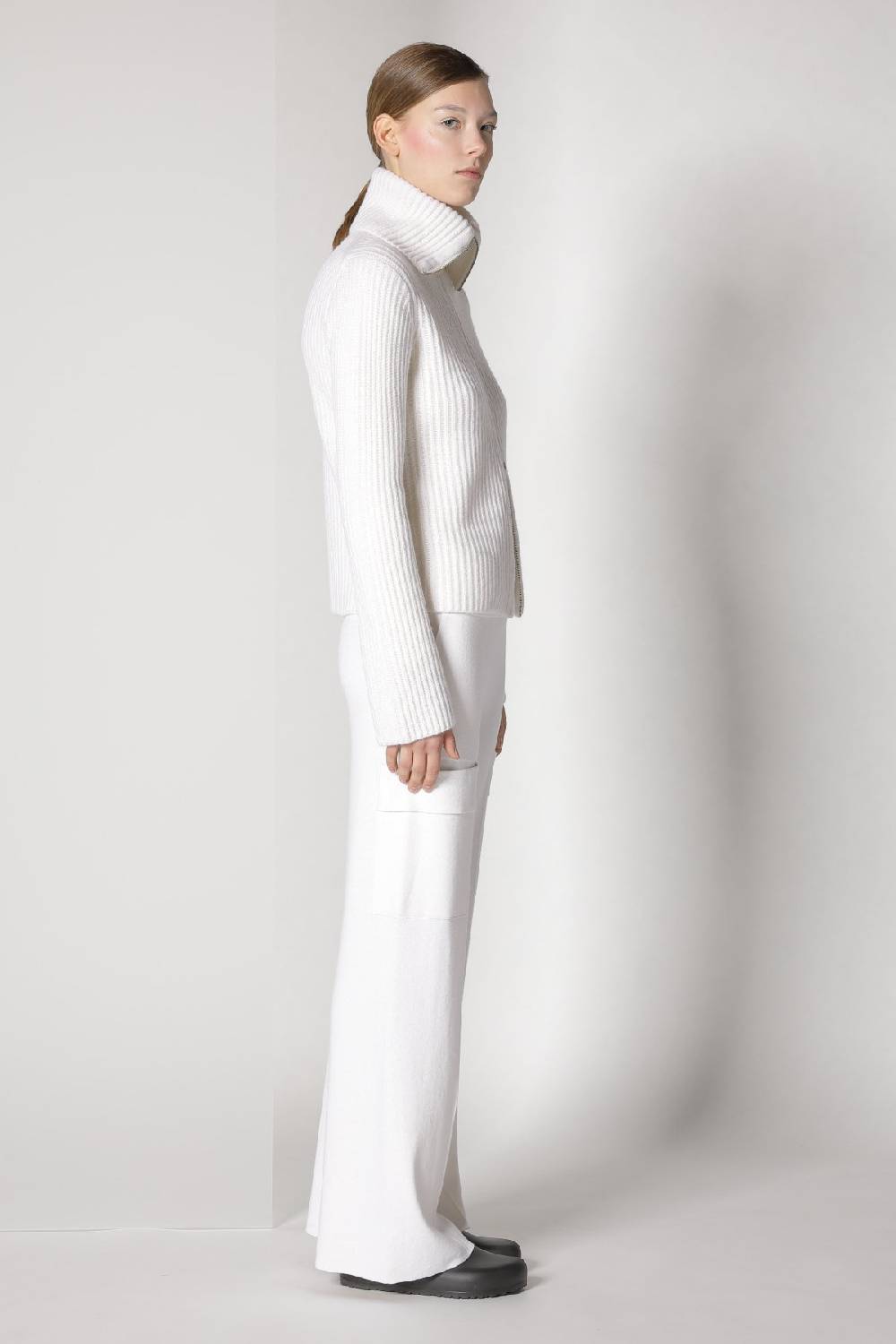 Sminfinity blurry ribbed zip-jacket + cargo bellbottom pants Meist gekauft
