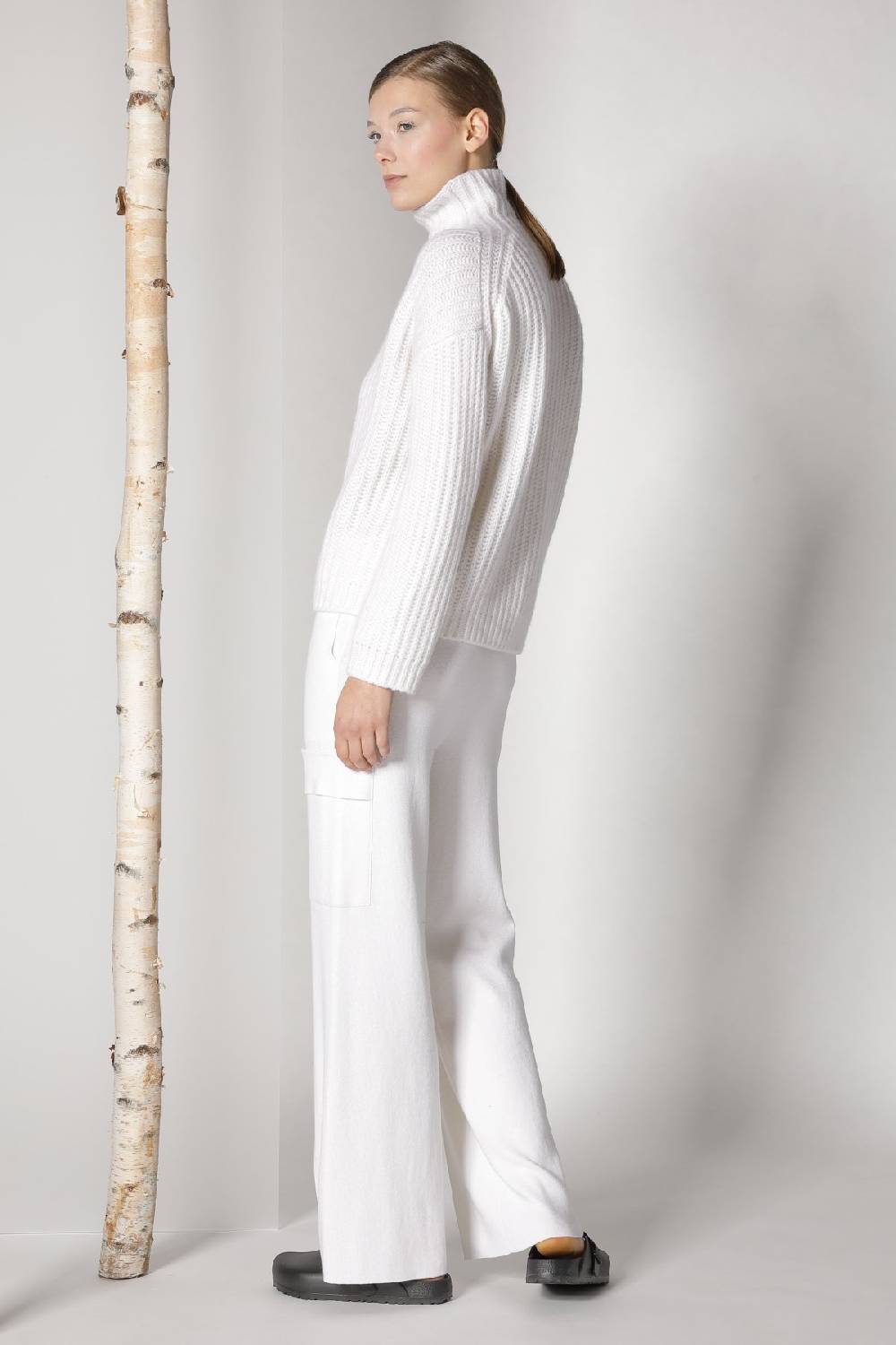 Sminfinity blurry ribbed turtleneck + cargo bellbottom pants Blitzverkäufe