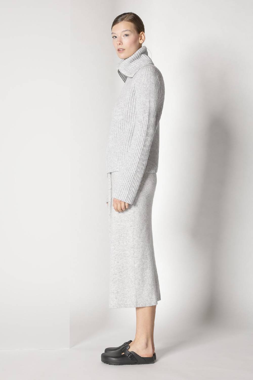 Sminfinity blurry ribbed zip-jacket + blurry crew top + blurry tulip skirt Hotsell