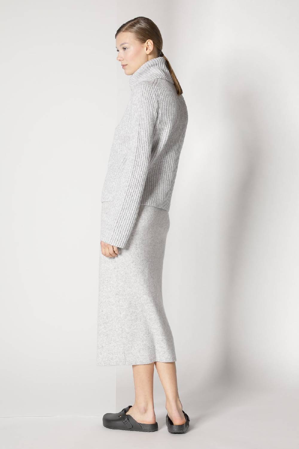 Sminfinity blurry ribbed zip-jacket + blurry crew top + blurry tulip skirt Hotsell