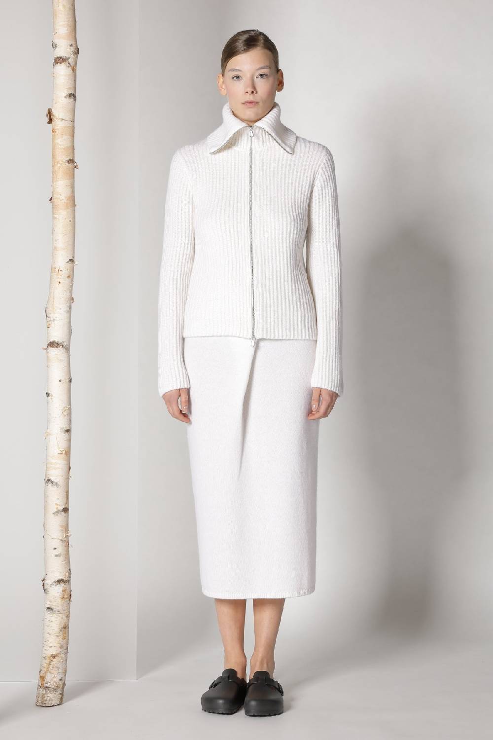 Sminfinity blurry ribbed zip-jacket + blurry crew top + blurry tulip skirt Hotsell