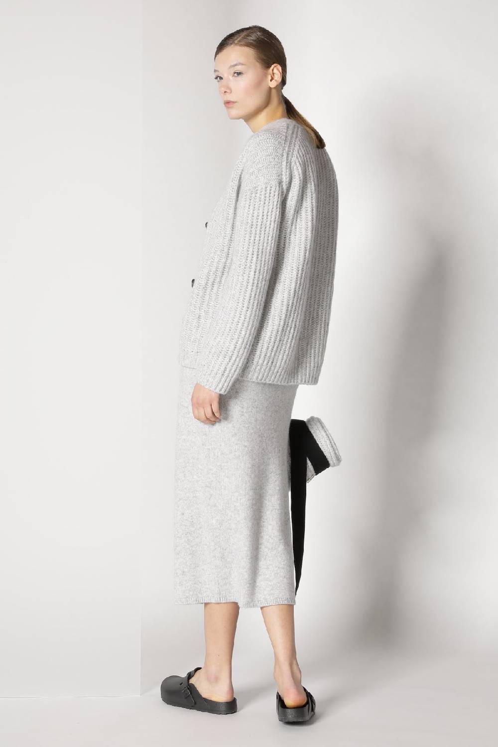 Sminfinity blurry ribbed cardigan + blurry crew top + blurry tulip skirt im Angebot